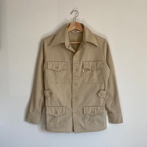 80s Vintage Levi’s S/M Khaki Shirt Jacket